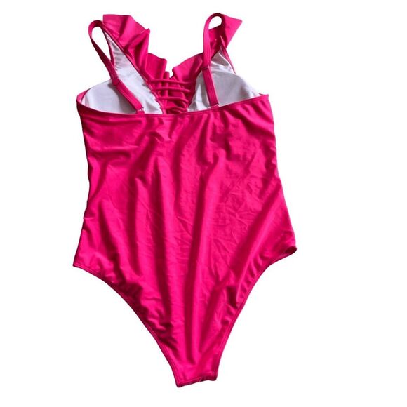 Secret-Slim Flutter-Sleeve Plus-Size One-Piece Swimsuit 2XL - Picture 4 of 5